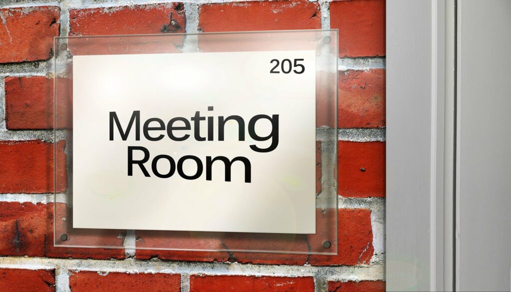Custom Door Signs for Meeting Room